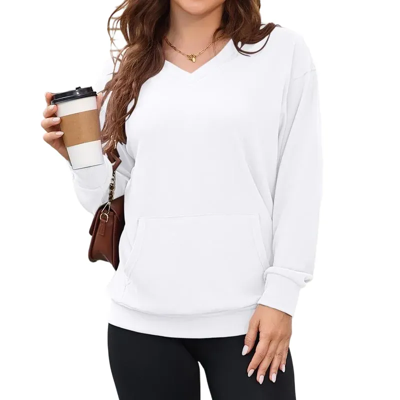 BEST SALE - Seasonal Clearance🔥 Women's Hoodless V-neck Sweatshirt