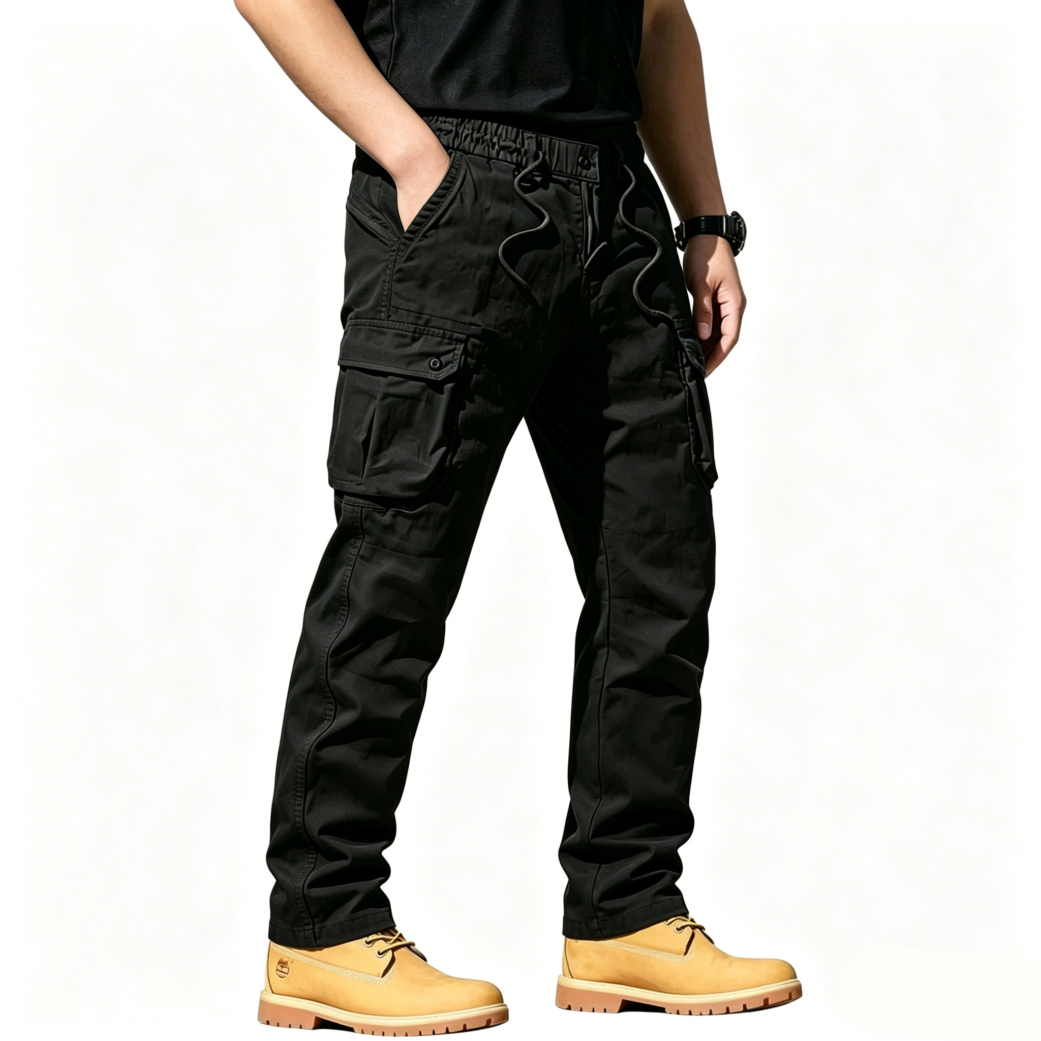 Washed Vintage Loose Tapered Work Pants - Classic Fit, Versatile for Work & Casual, Unique Vintage Wash Finish