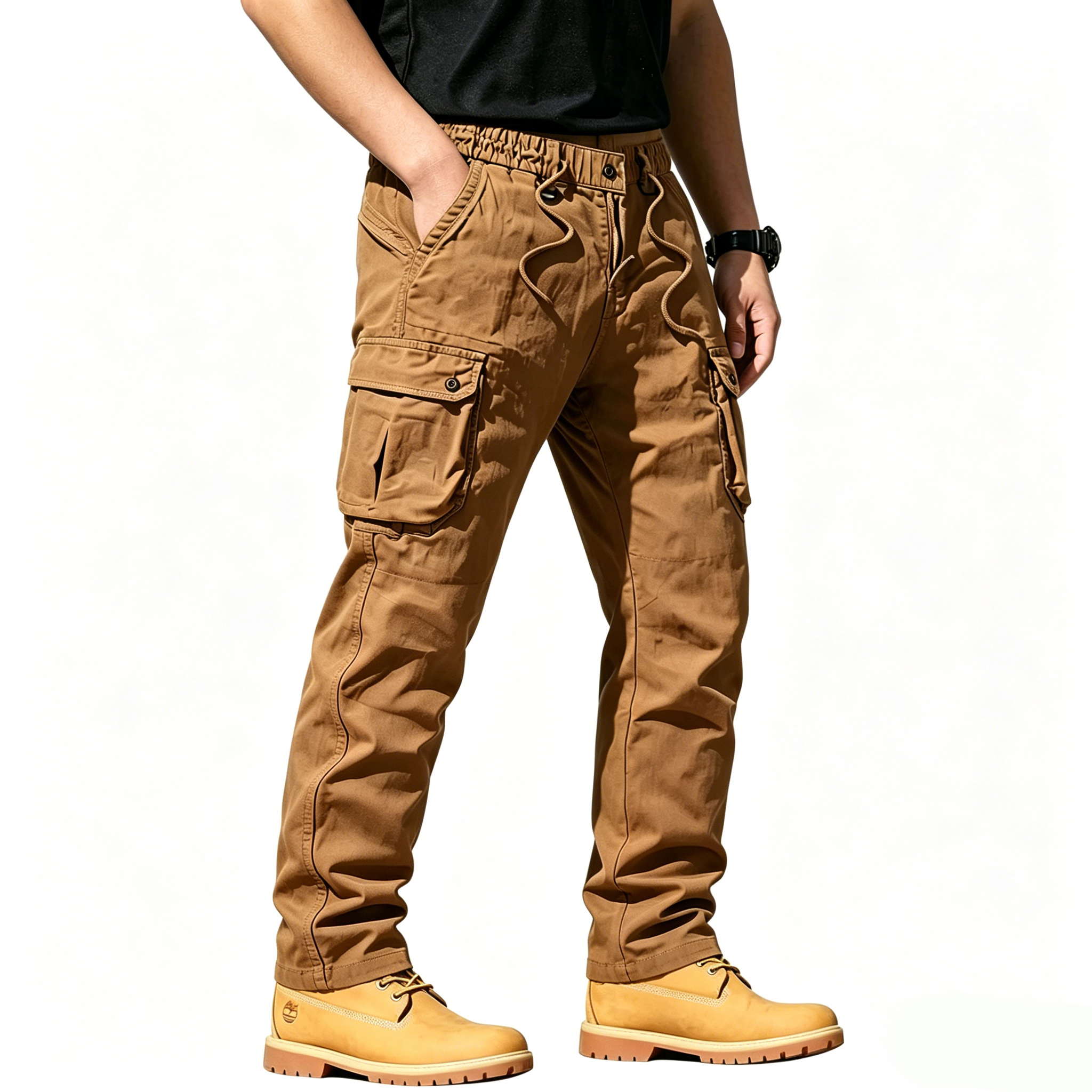 Washed Vintage Loose Tapered Work Pants - Classic Fit, Versatile for Work & Casual, Unique Vintage Wash Finish