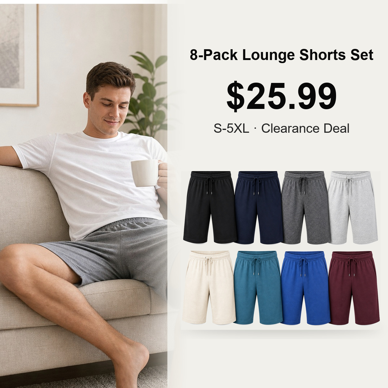 8-Pack Lounge Shorts Set $25.99 cover