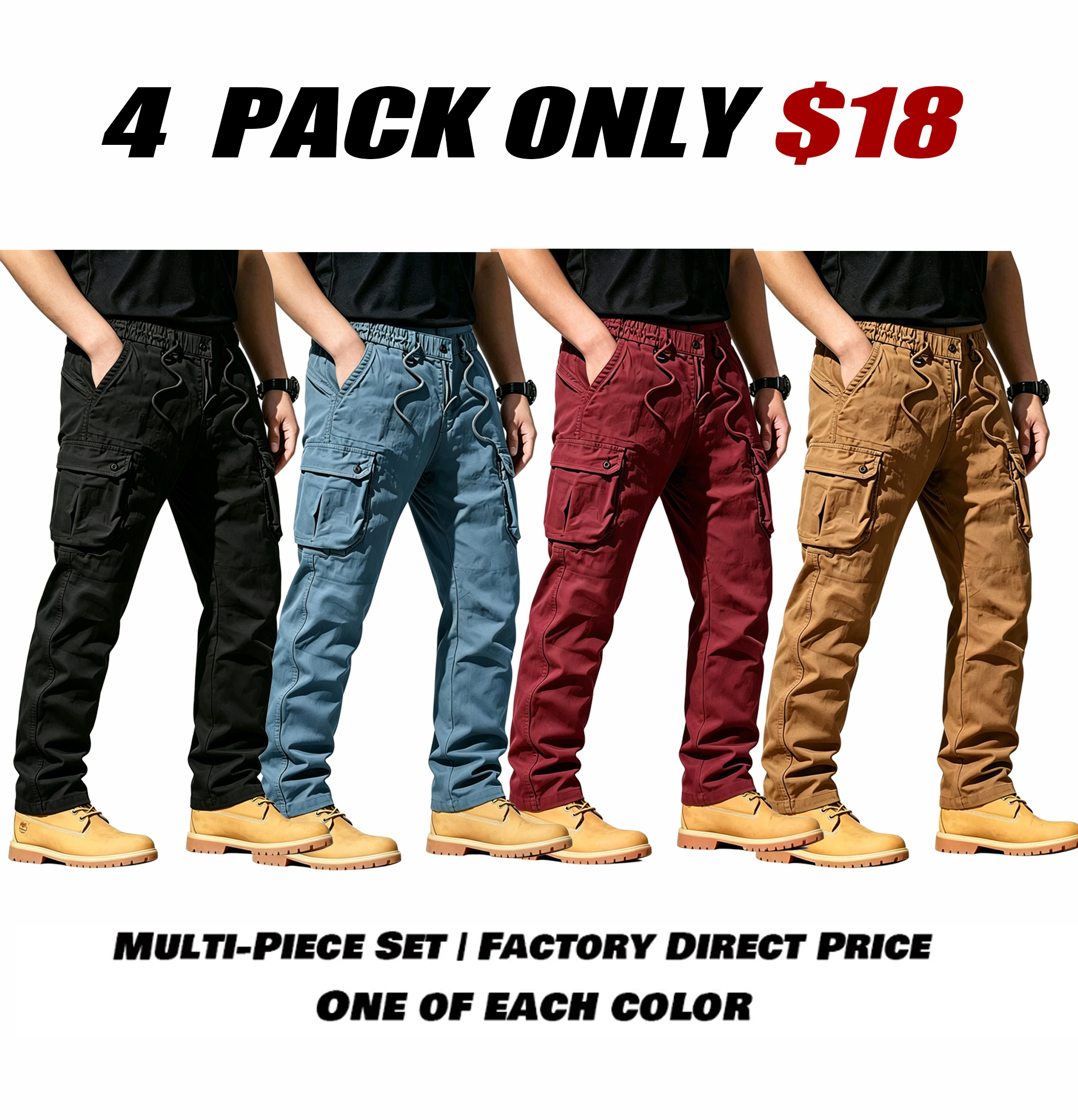Washed Vintage Loose Tapered Work Pants - Classic Fit, Versatile for Work & Casual, Unique Vintage Wash Finish