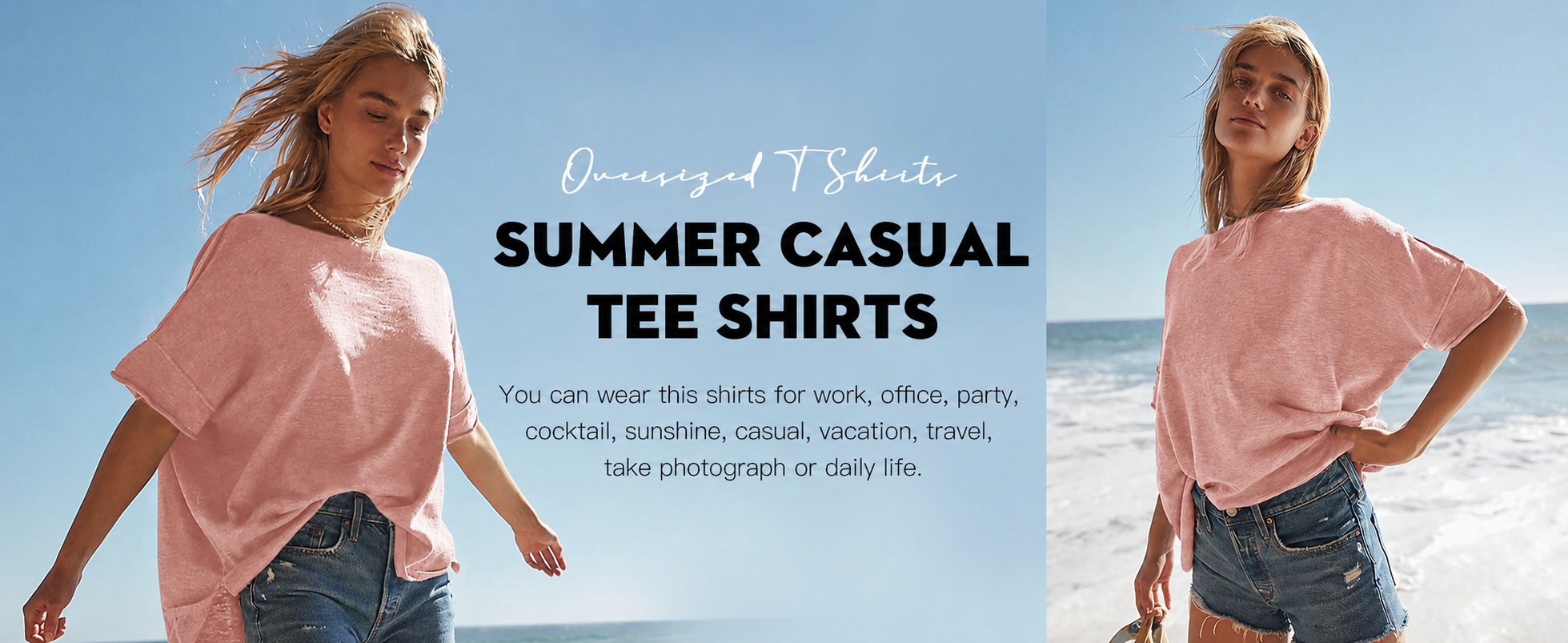  Women's Oversized T Shirts Casual Summer Crew Neck Loose Dropped Short Sleeve Side Slit Hem Blouse Tunic Tops Sweater Tee