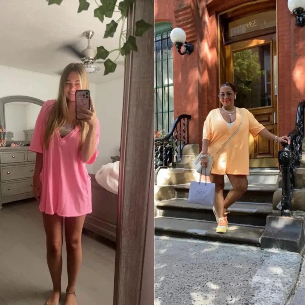 Women Casual Oversized Athletic Short Sleeve Romper Deep Pocket Loungewear