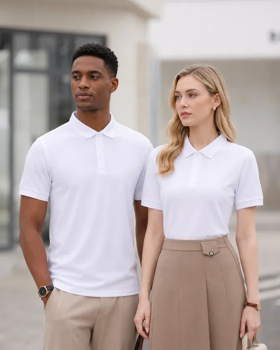Men’s Ice Silk Polo Shirt – Breathable Quick-Dry Stretch Short Sleeve Polo
