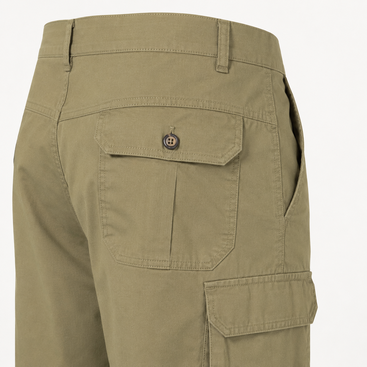 Back flap pocket and rear structure detail