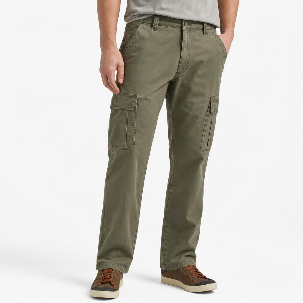 Men straight leg cargo pants pocket fabric and construction features