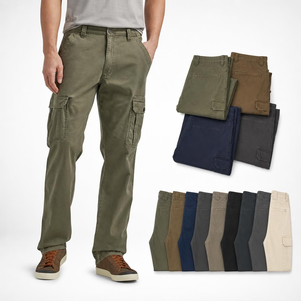 Men straight leg cargo pants single 4-pack and 8-color set value comparison