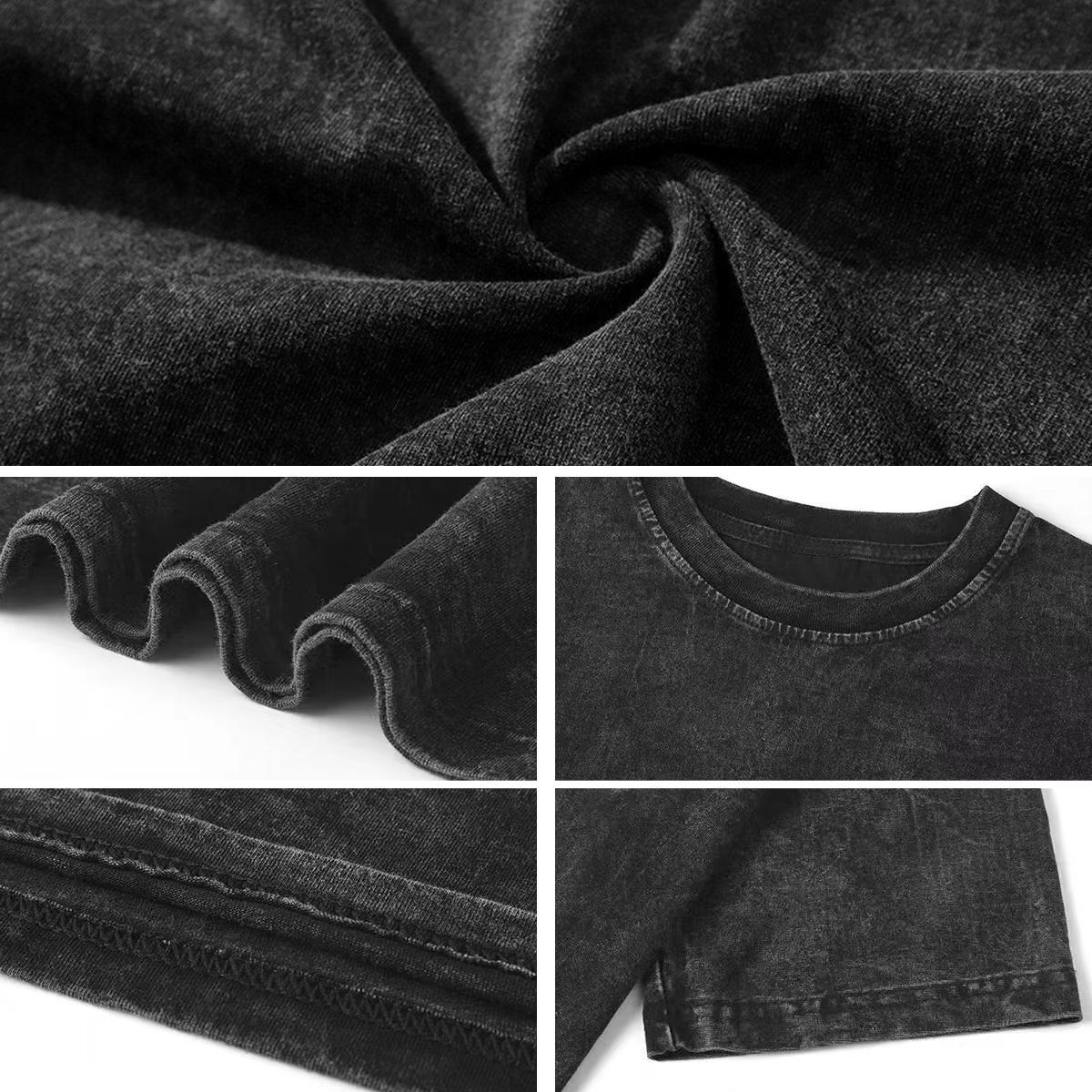 Holafish 1/2Pack Acid Washed T Shirts for Women Tee Tops Heavy Cotton Vintage Unisex Tees Loose Fit Crewneck Short Sleeve Casual Streetwear Baggy Basic Tops