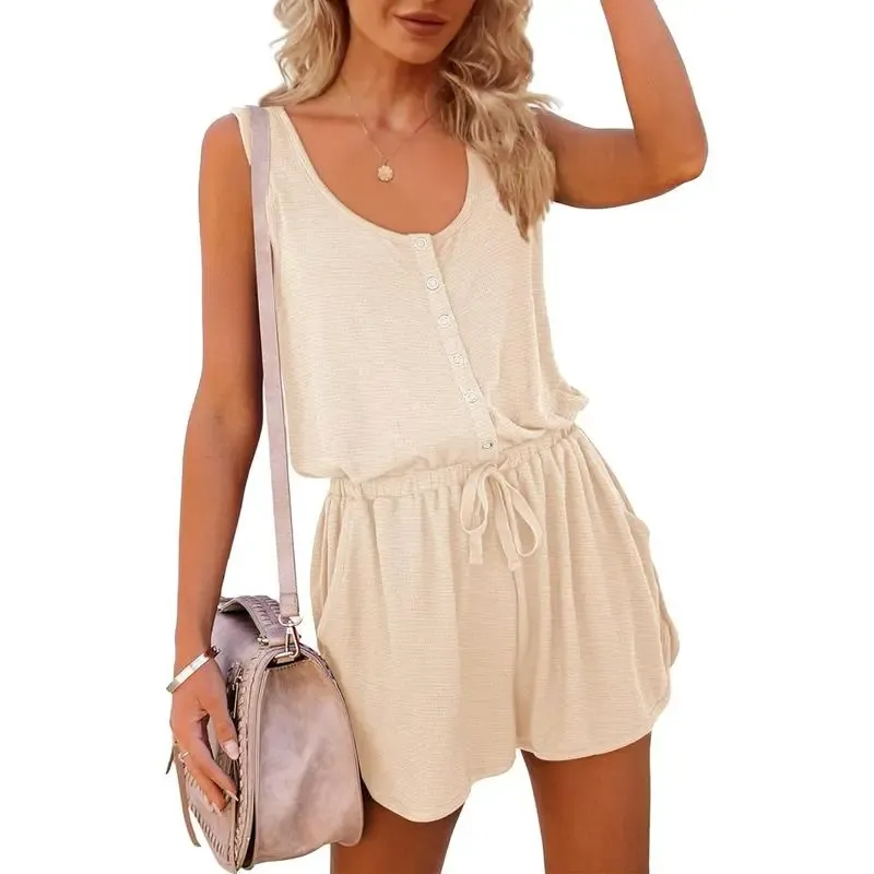 Women's Summer Casual Shorts Jumpsuit With Pockets (Just $3 Each!)