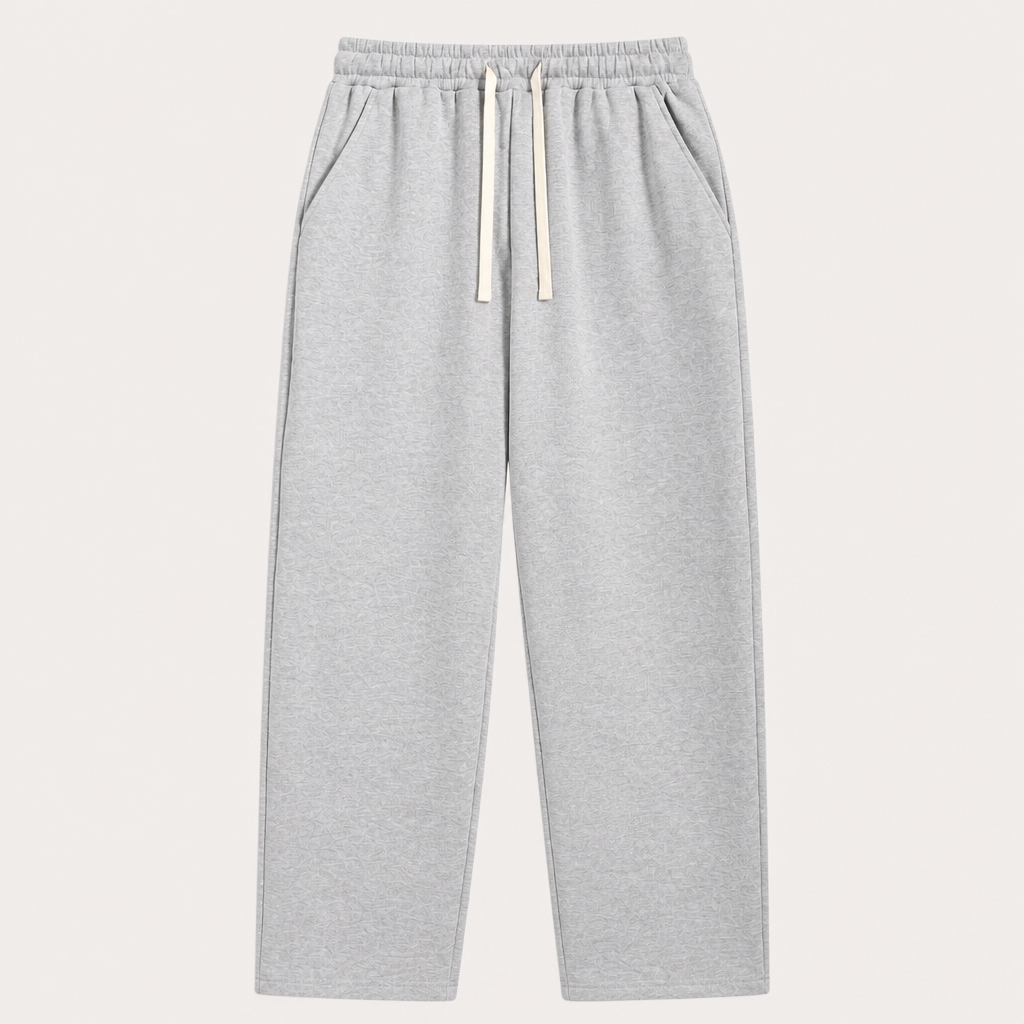 Men relaxed fleece drawstring sweatpants front product image