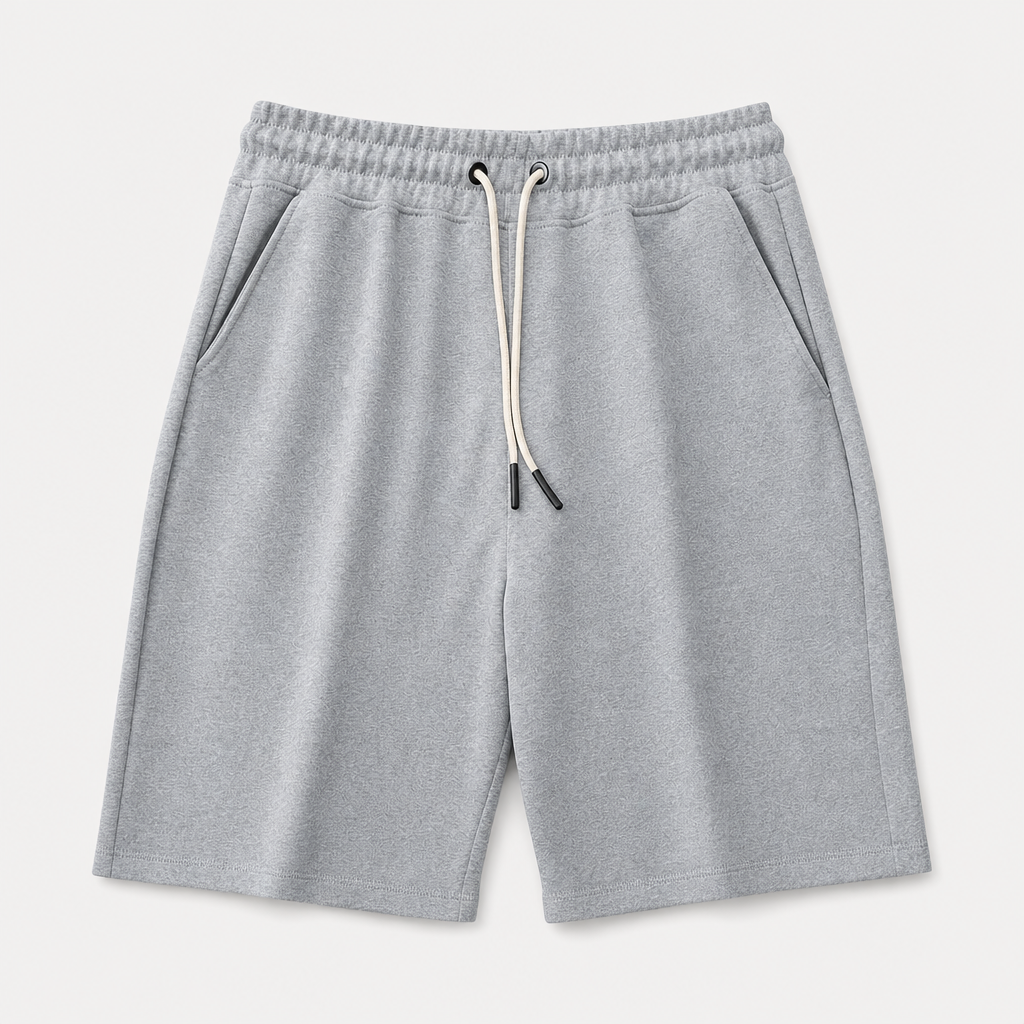 Men relaxed fleece drawstring shorts front product image