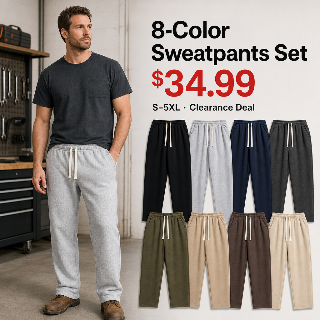 8-Color Sweatpants Set $34.99 clearance promotional image