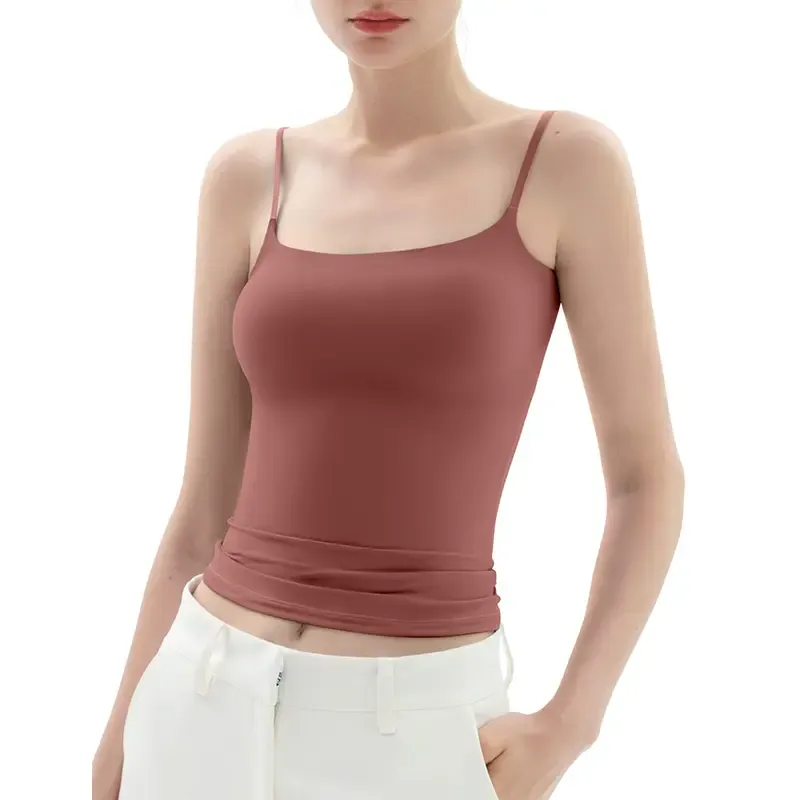 Women’s Square Neck Adjustable Strap Cami Tank Top