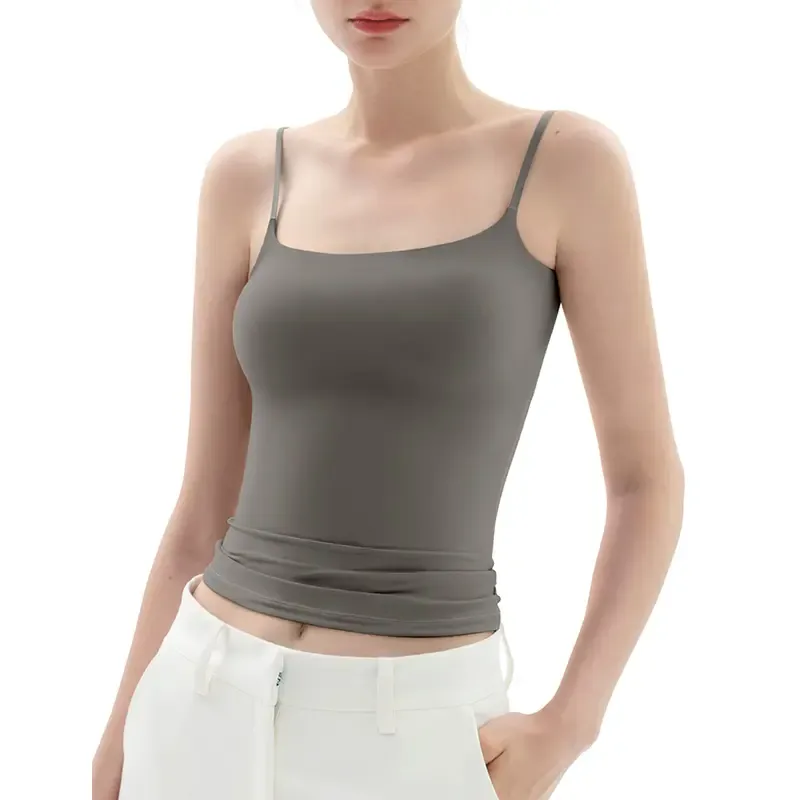 Women’s Square Neck Adjustable Strap Cami Tank Top