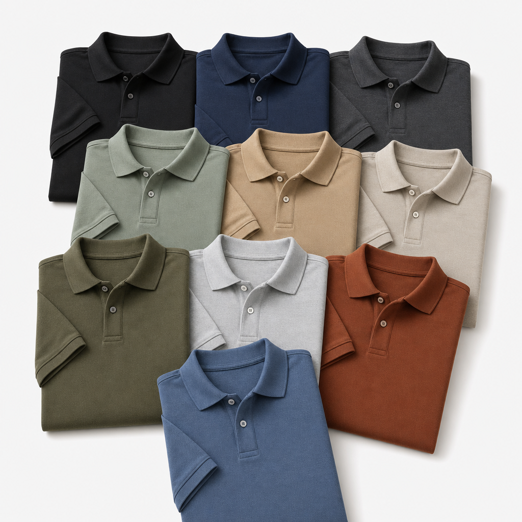 10-Pack Assorted Set men classic short sleeve polo shirt SKU image