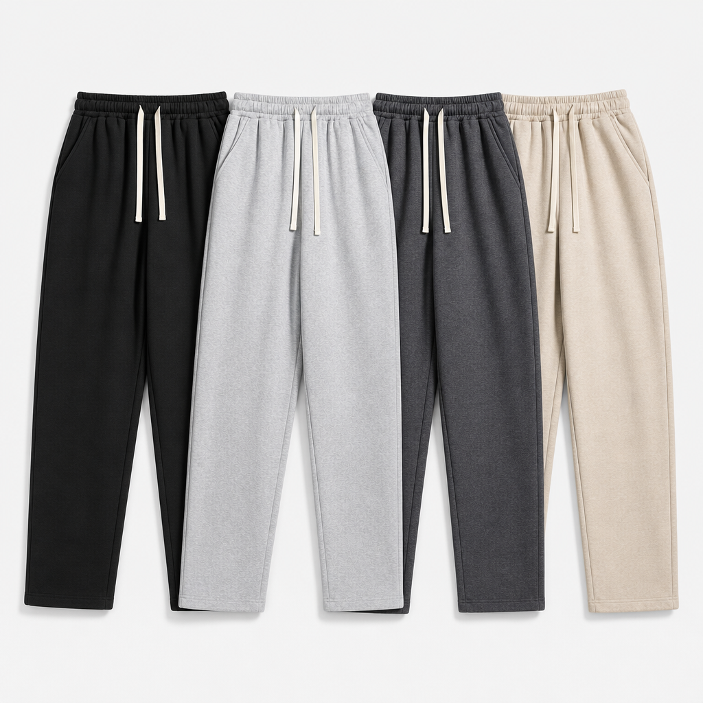 4-Pack Neutral Set men relaxed fleece drawstring sweatpants SKU image