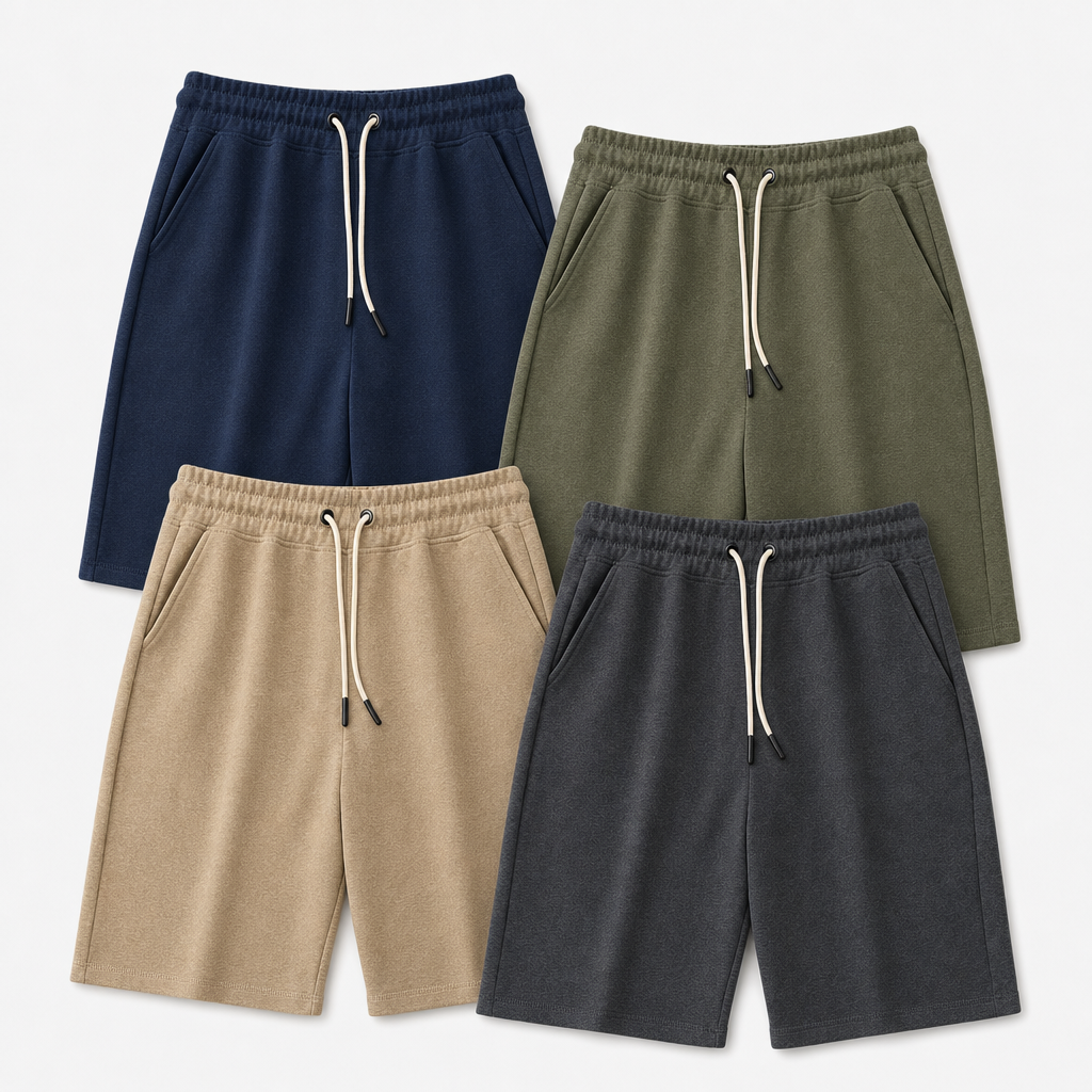 4-Pack Work Set men relaxed fleece drawstring shorts SKU image