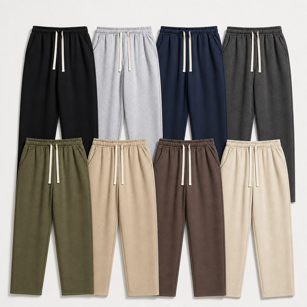 8-Color Set men relaxed fleece drawstring sweatpants SKU image