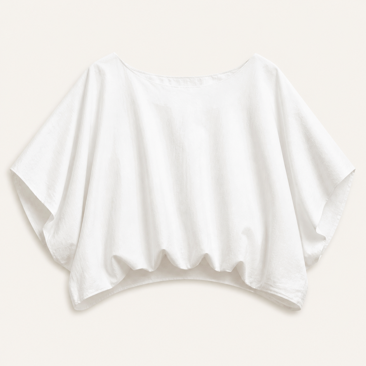 White women boat neck batwing crop tops SKU image