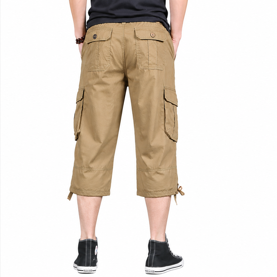 🔥10 PCS ONLY $40! Men's Multi-Pocket Cargo Capri Shorts