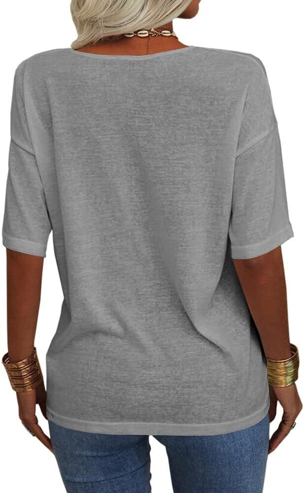 FINAL SALE⚡8 Packs for $23.86⚡ - Summer Casual Half Sleeve T-shirt Basic Tops (Multiple Colors)