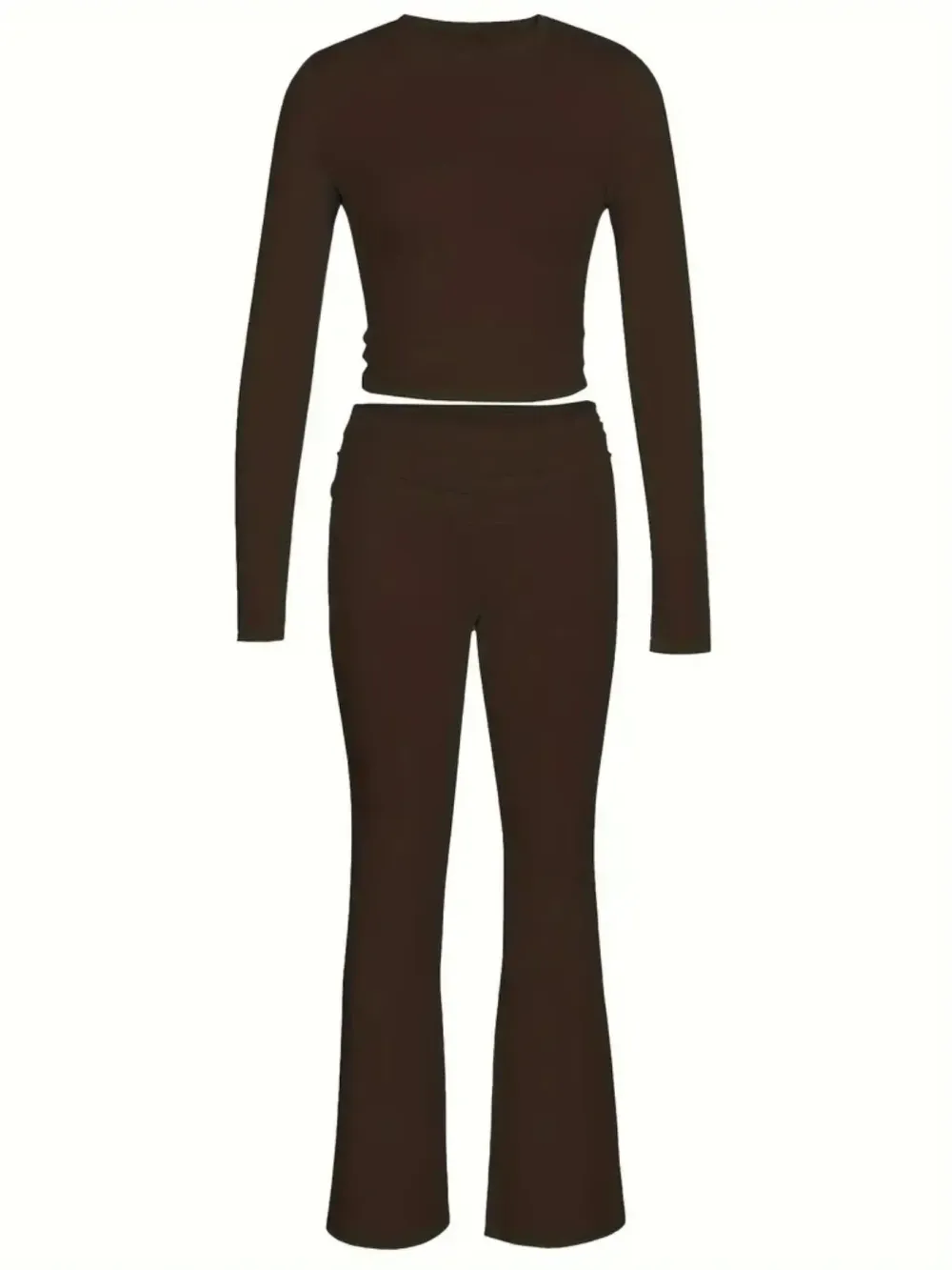 ⚡FINAL SALE⚡Women's Casual Crop Top & Flare Leg Lounge Set