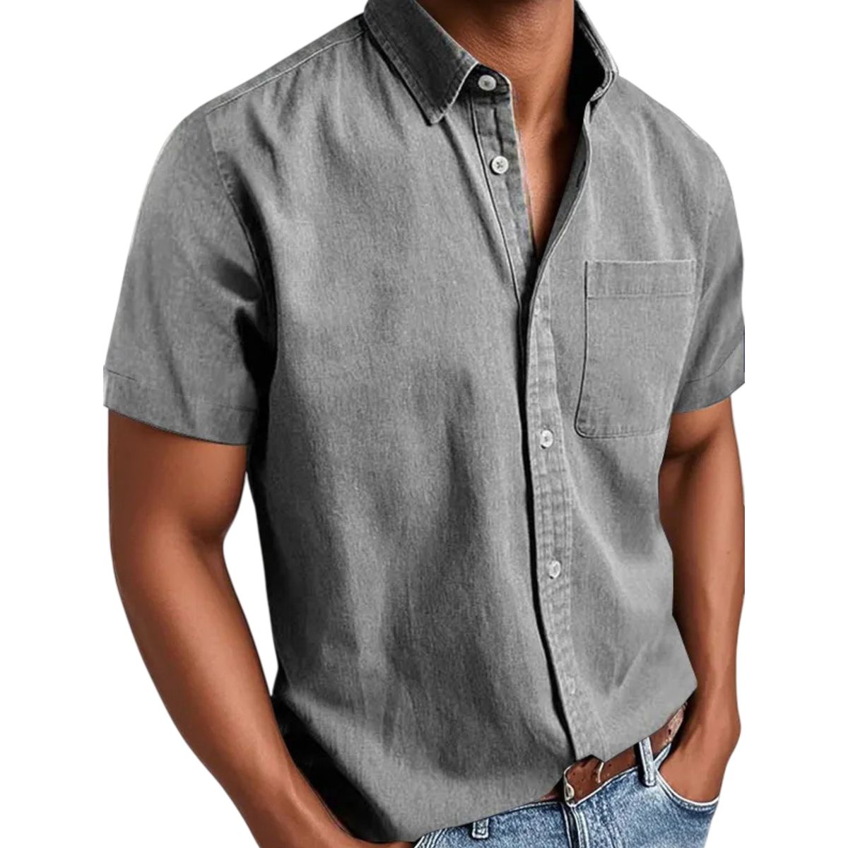 Men's Classic Button - Down Short Sleeve Shirt