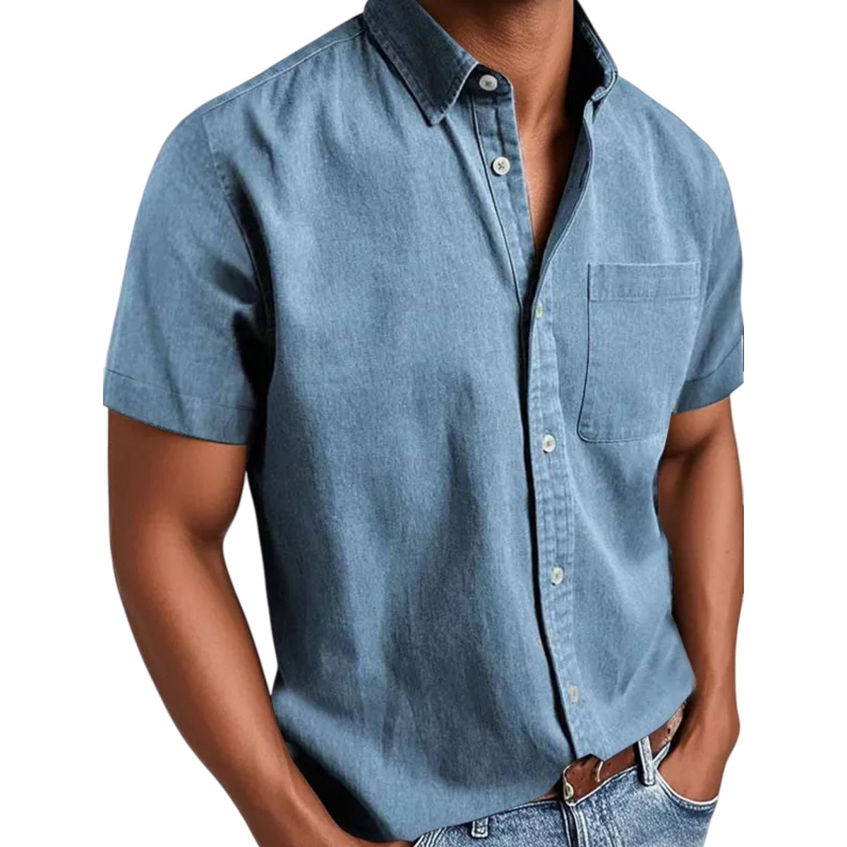 Men's Classic Button - Down Short Sleeve Shirt