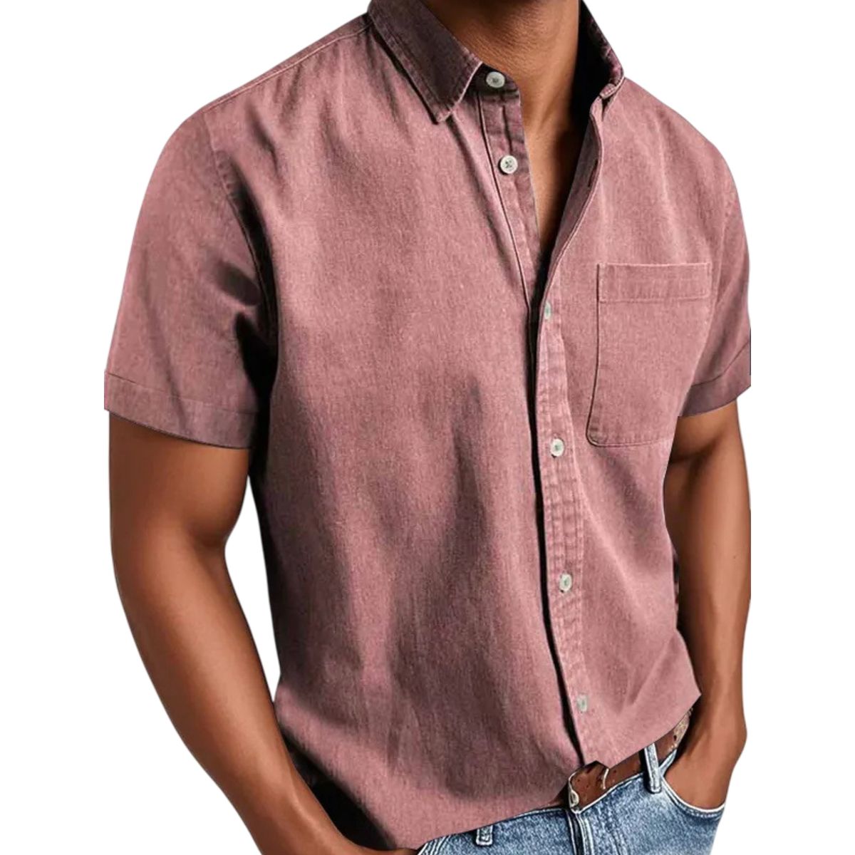 Men's Classic Button - Down Short Sleeve Shirt