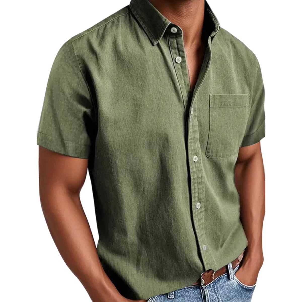 Men's Classic Button - Down Short Sleeve Shirt