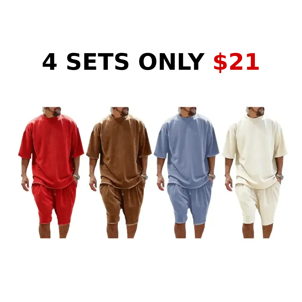 🔥8 SETS ONLY $24! MEN'S CASUAL 2-PIECE SHORT SET