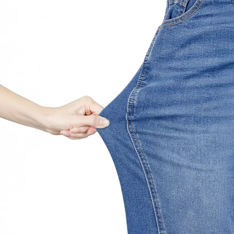 Women's High Waisted Wide Leg Cropped Denim Jeans