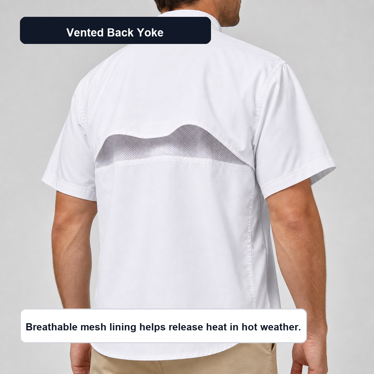 Men's 15-Pack Performance Fishing Shirts - vented back