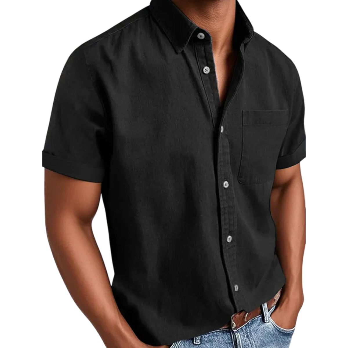 Men's Classic Button - Down Short Sleeve Shirt