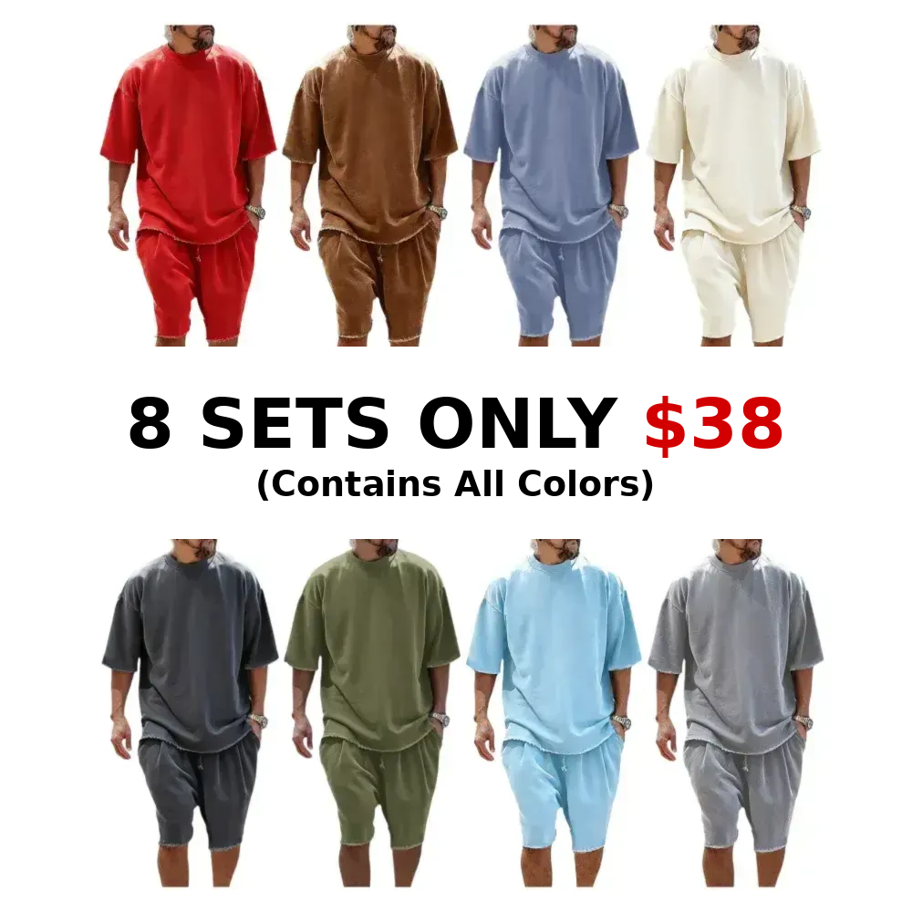 🔥8 SETS ONLY $24! MEN'S CASUAL 2-PIECE SHORT SET