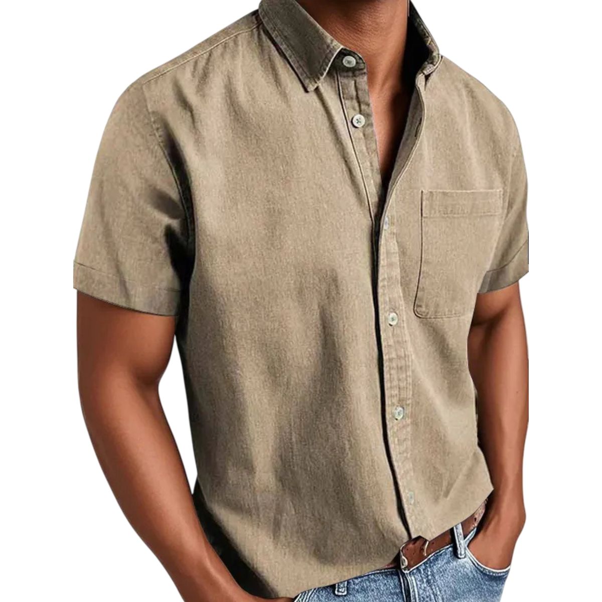 Men's Classic Button - Down Short Sleeve Shirt