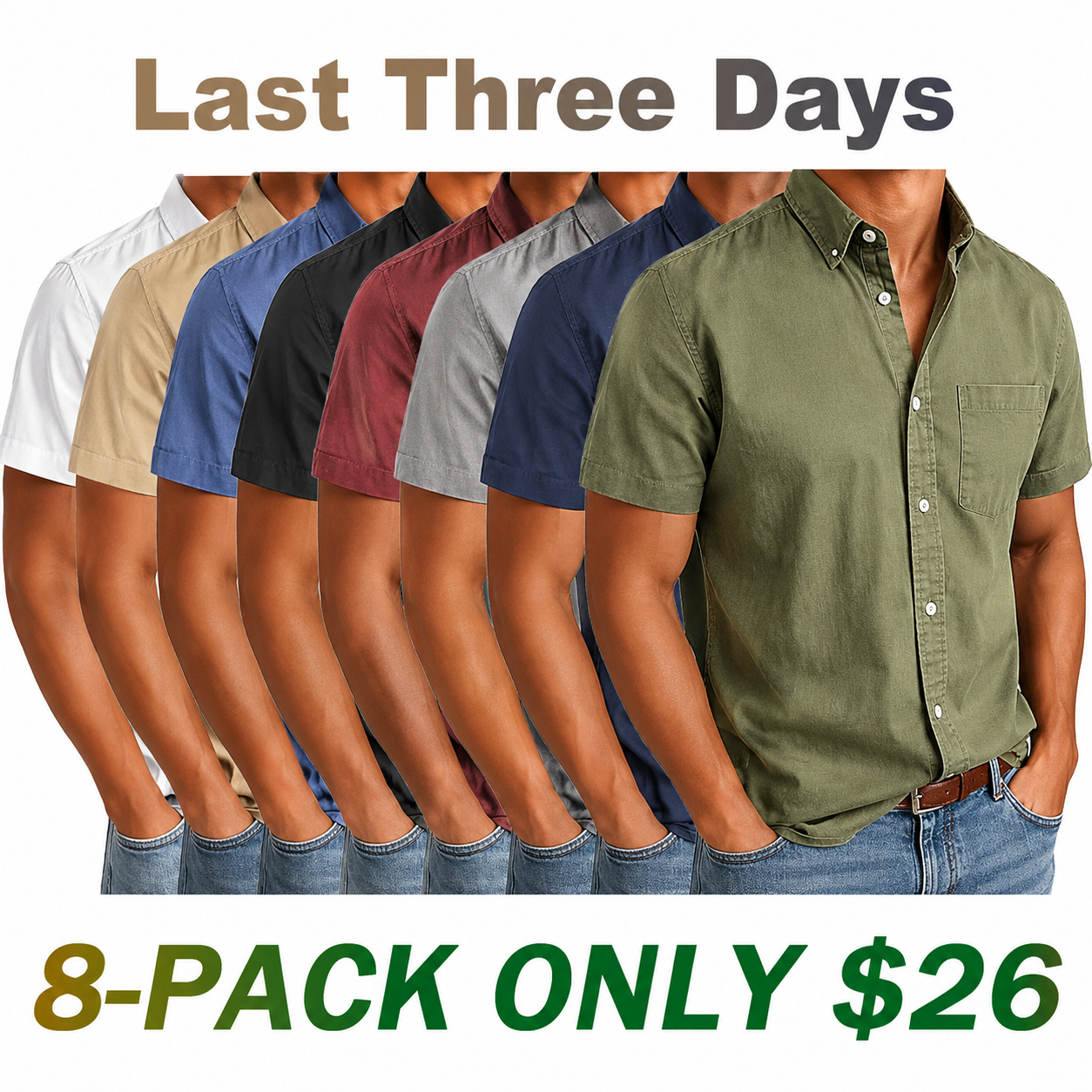 Men's Classic Button - Down Short Sleeve Shirt