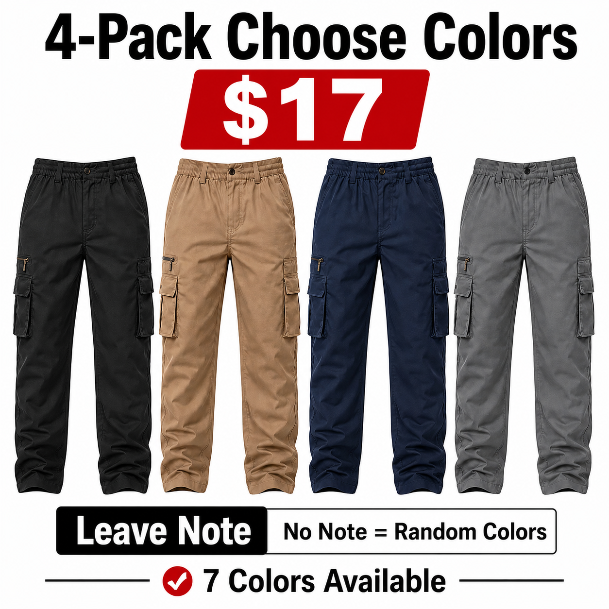 Men's Multi-Pocket Everyday Cargo Pants