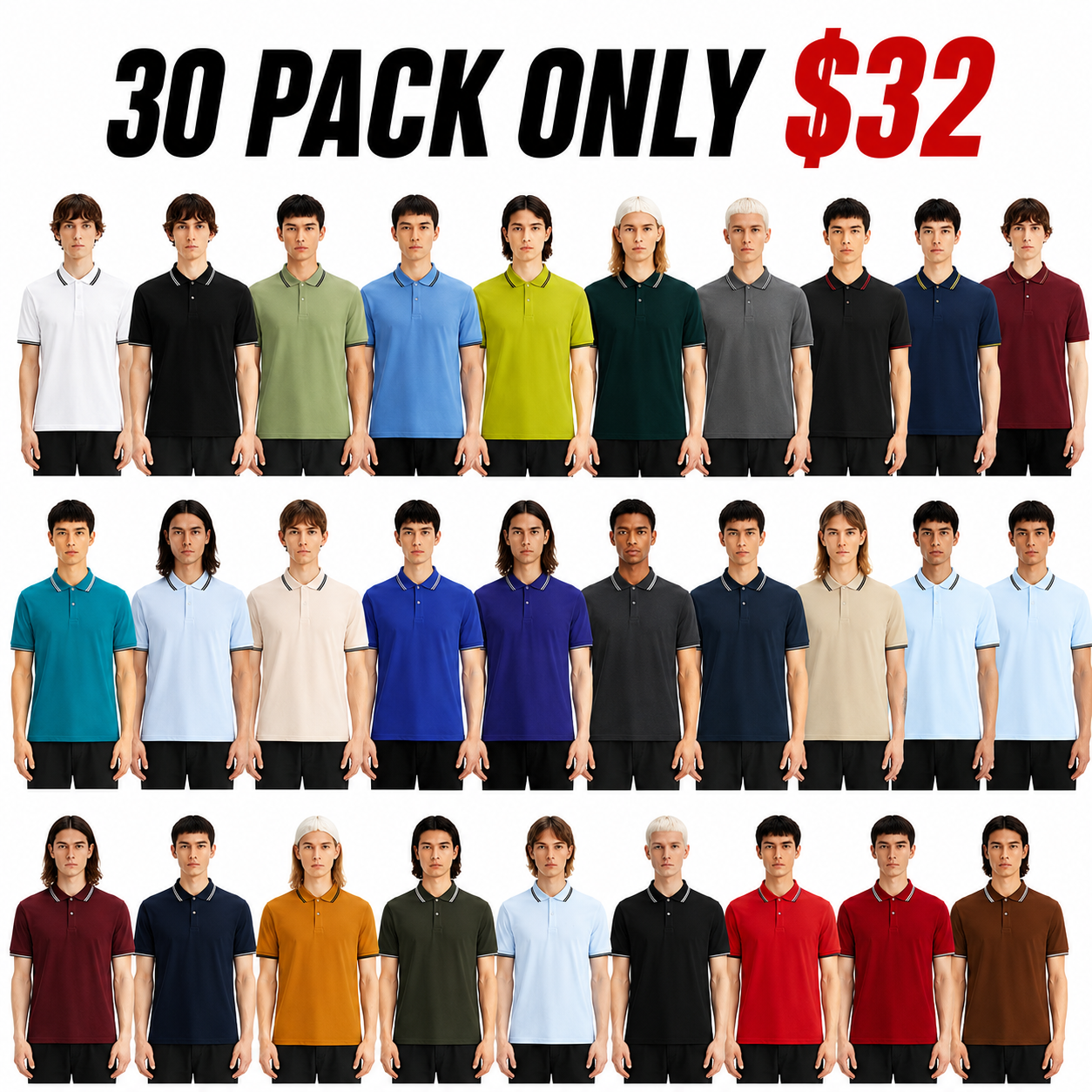 Men's Classic Short Sleeve Polo Shirt