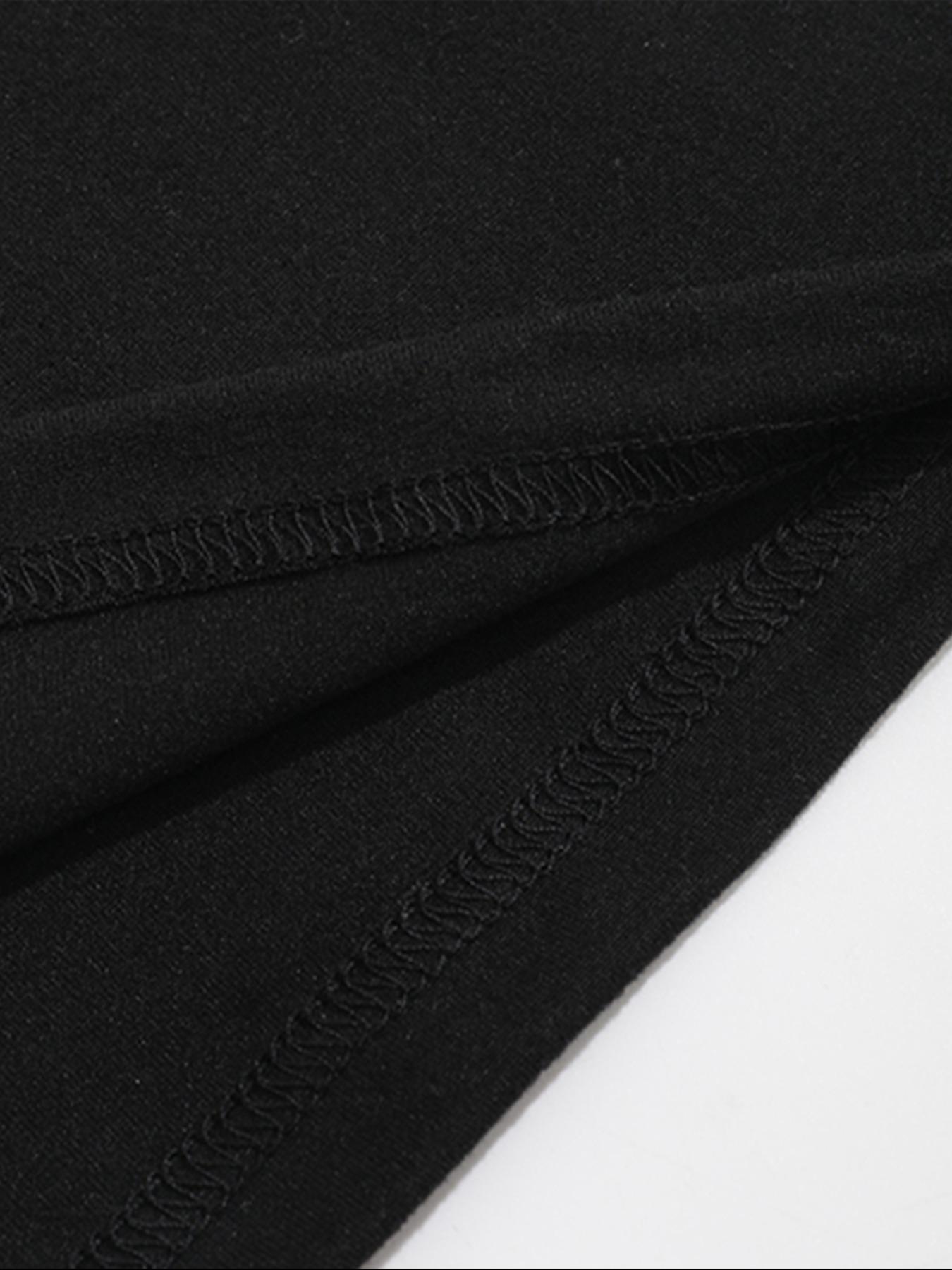 Women's Solid Co-ord Set, Casual Fitted Short Sleeve Tee & Elastic Waist Shorts Set, Women's Summer Clothes for Daily Wear, Cute Summer Outfit, Black