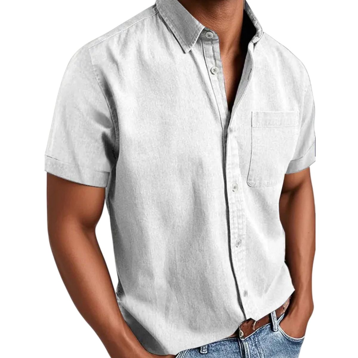 Men's Classic Button - Down Short Sleeve Shirt