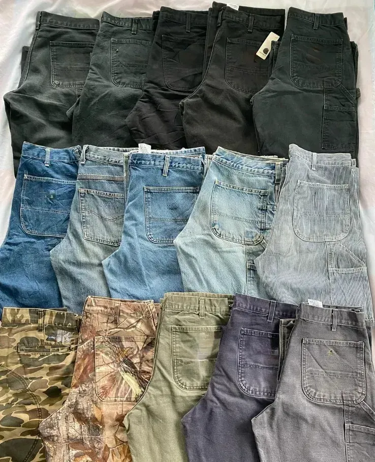 Men's Loose Fit Washed Duck Utility Work Pant 9-PACK with 7 Pockets - image 3