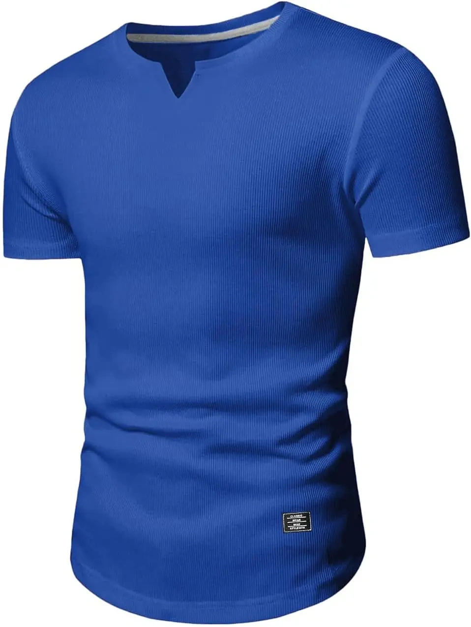 Buy 2+ Packs & Save More Men's 12-Pack Cotton Longline Henley V - Neck T - Shirts