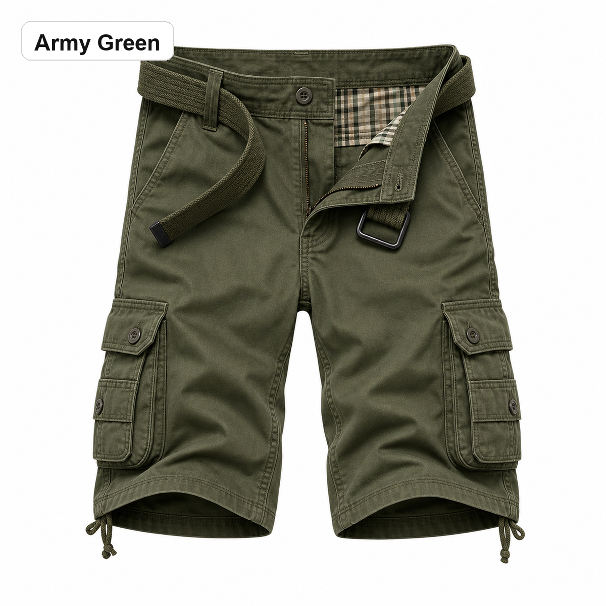 Men's 8-Pack Camouflage Casual Shorts - Army Green