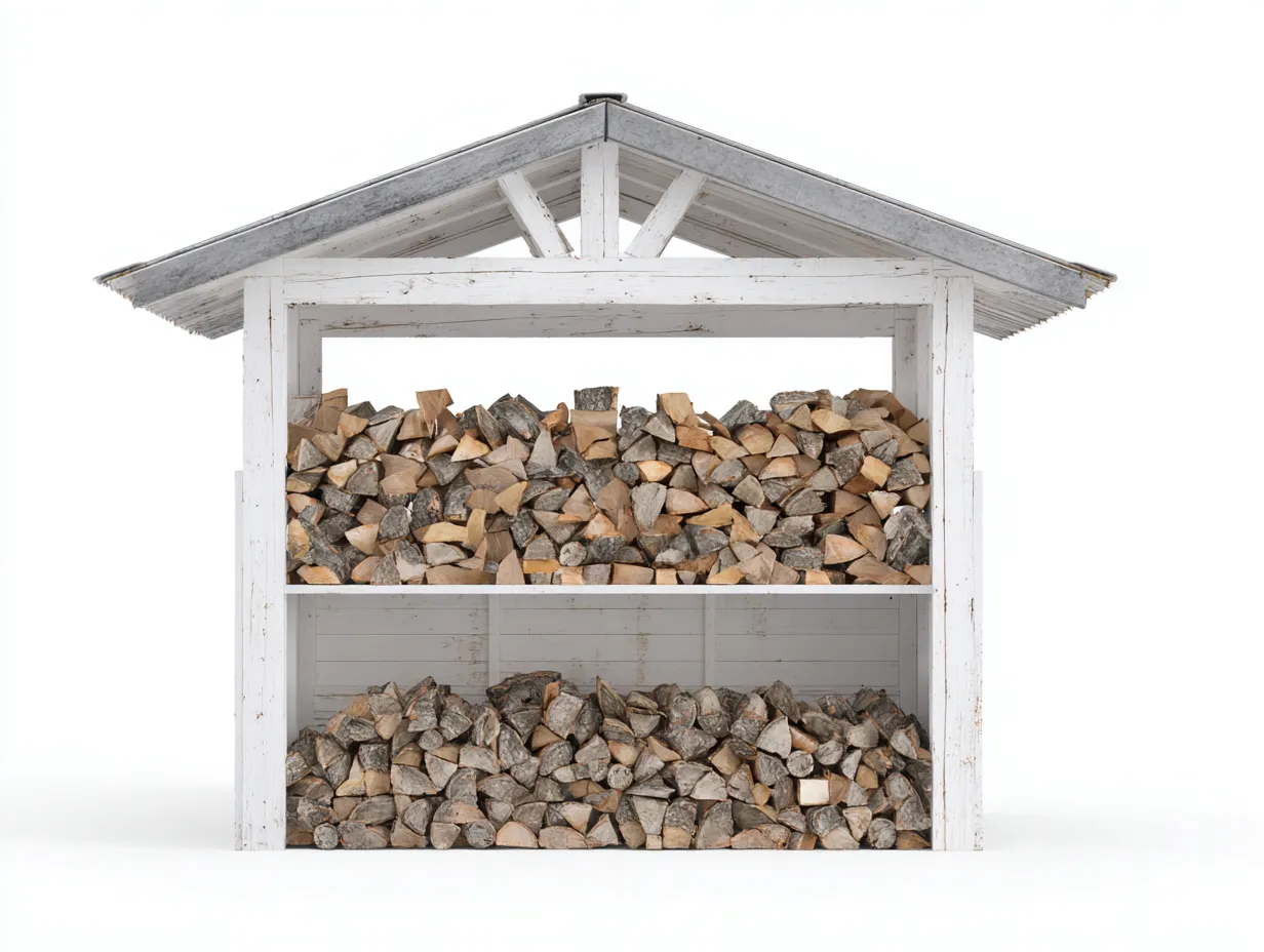 Drewutnia ogrodowa - drewno-metal - 210x95x205 cm - biały-szary - styl skandynawski-Sosapahome