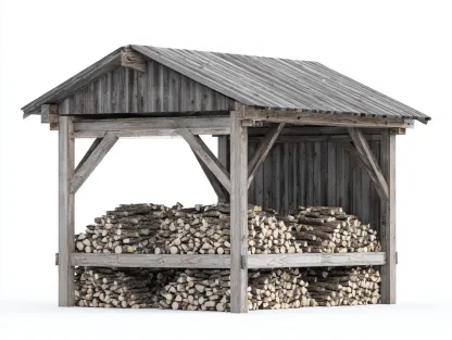 Drewutnia ogrodowa - drewno - 200x160x245 cm - szary - styl rustykalny-Sosapahome