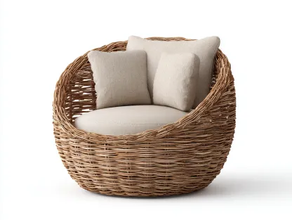 Fotele rattanowe - rattan-tkanina - 96x90x82 cm - naturalny-beżowy - styl boho-Sosapahome