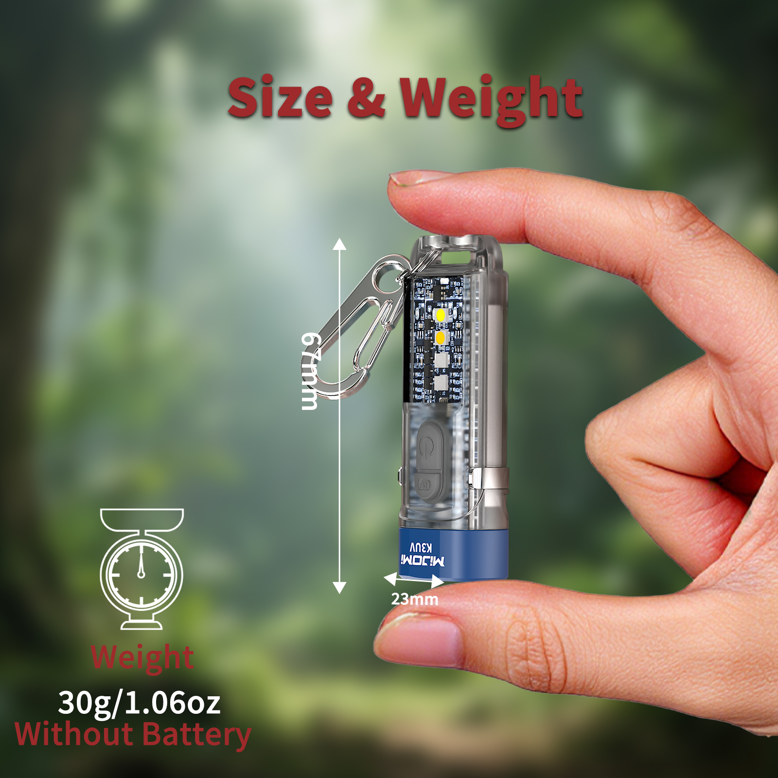 Portable RGB & UV EDC Rechargeable Keychain flashlight