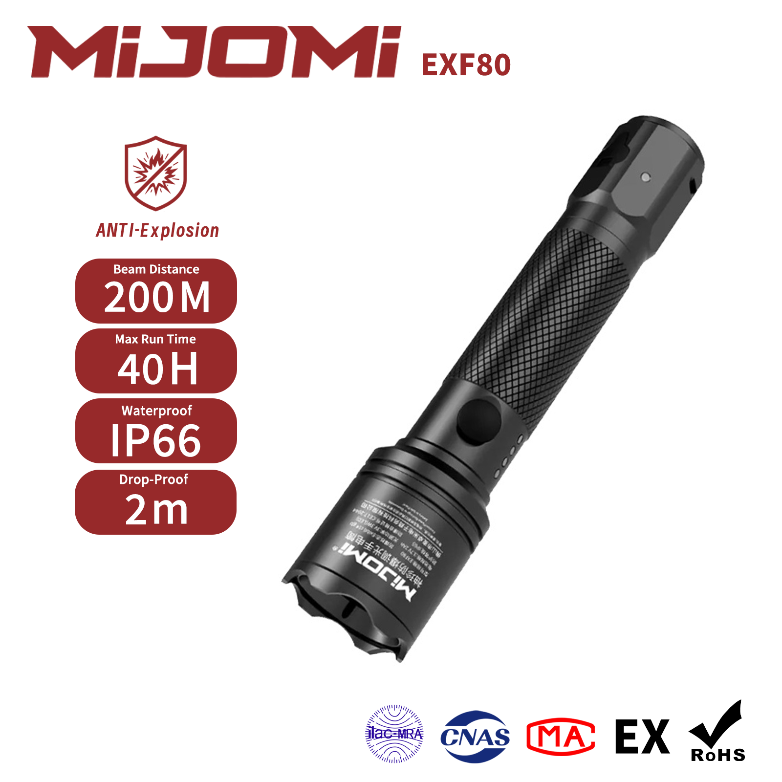 Rechargeble Anti-Explosion Flashlight