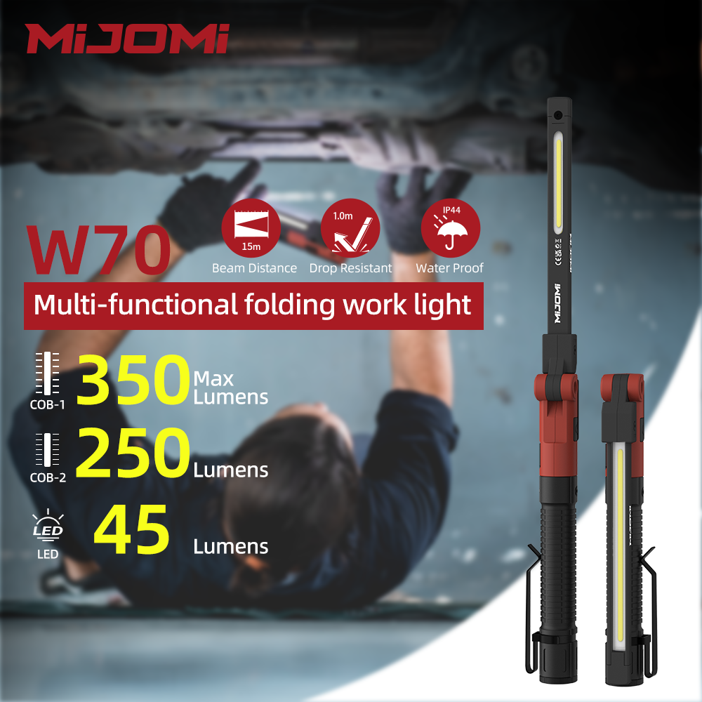 Compact Foldable COB+LED work light